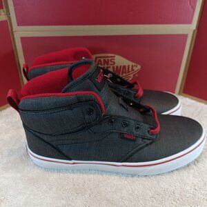 Vans Men's 5.5/Women's 7 (Youth 5.5) Atwood High Top Black Chili Pepper Red
